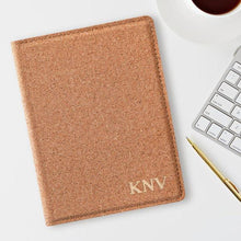 Load image into Gallery viewer, Monogrammed Cork Passport Holder
