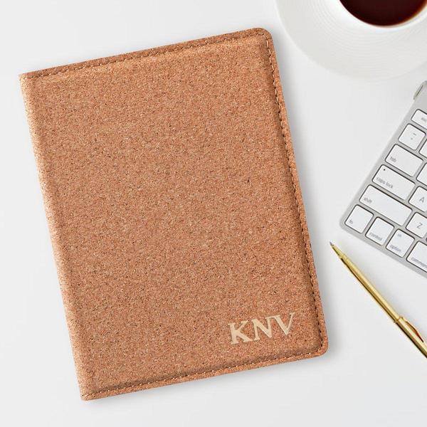 Monogrammed Cork Passport Holder