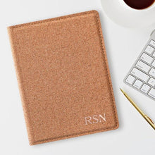 Load image into Gallery viewer, Monogrammed Cork Passport Holder
