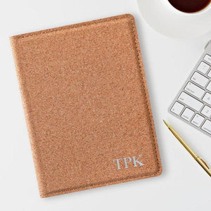 Monogrammed Cork Passport Holder