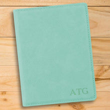 Load image into Gallery viewer, Personalized Mint Portfolio with Notepad
