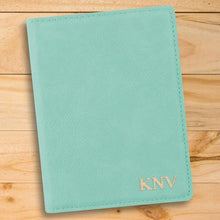 Load image into Gallery viewer, Personalized Mint Portfolio with Notepad
