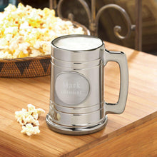 Load image into Gallery viewer, Personalized Beer Mugs - Medallion - Gunmetal - Groomsmen Gift
