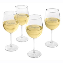 Load image into Gallery viewer, Personalized Wine Glasses - Set of 4 - White Wine - Wedding Gifts
