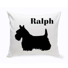 Load image into Gallery viewer, Personalized Throw Pillow - Dog Silhouette - Personalized Dog Gifts
