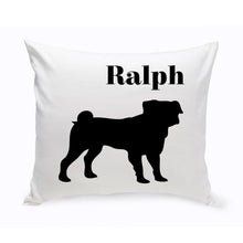Load image into Gallery viewer, Personalized Throw Pillow - Dog Silhouette - Personalized Dog Gifts
