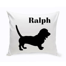 Load image into Gallery viewer, Personalized Throw Pillow - Dog Silhouette - Personalized Dog Gifts
