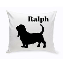 Load image into Gallery viewer, Personalized Throw Pillow - Dog Silhouette - Personalized Dog Gifts
