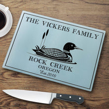 Load image into Gallery viewer, Personalized Cutting Boards - Glass - Cabin Decor - Cabin Series
