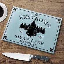 Load image into Gallery viewer, Personalized Cutting Boards - Glass - Cabin Decor - Cabin Series
