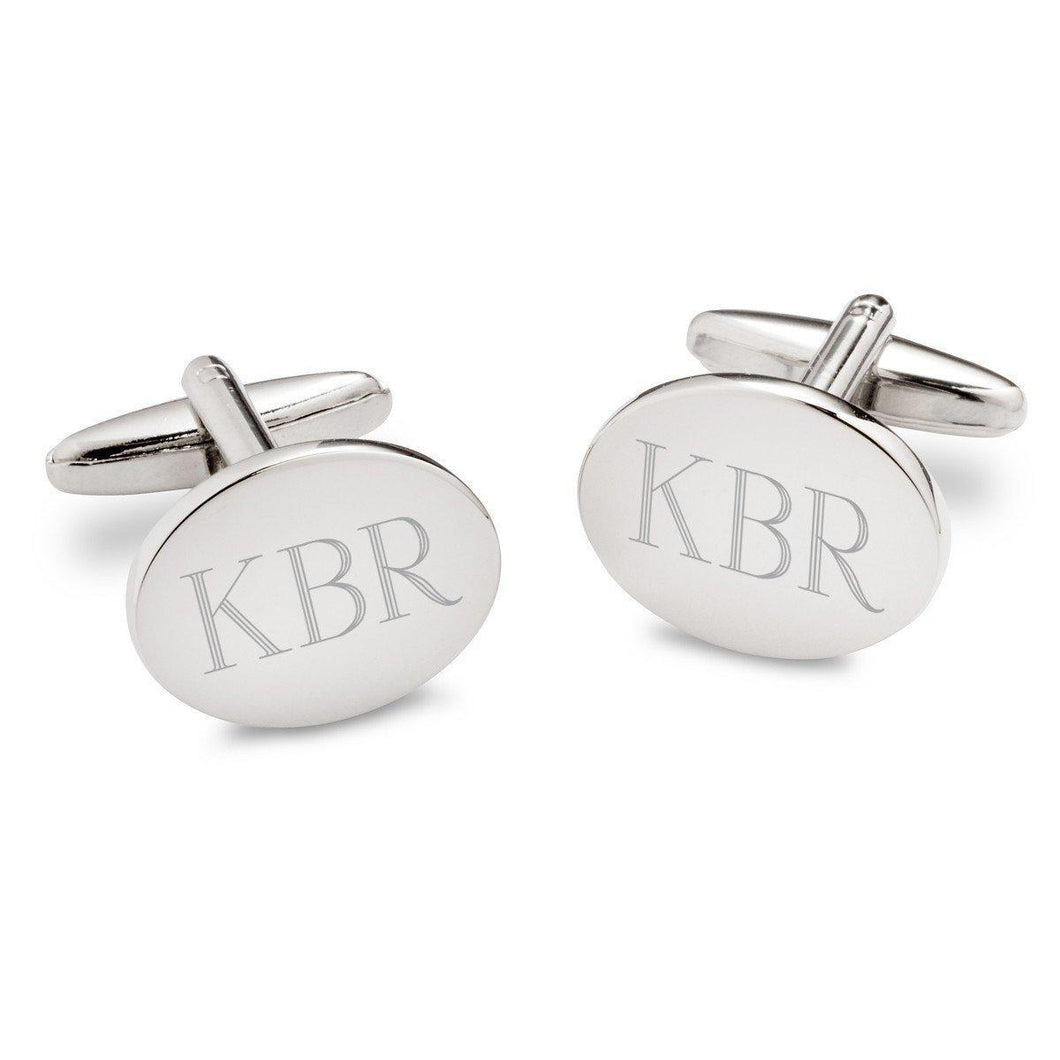 Personalized Modern Oval Cufflinks