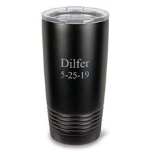 Load image into Gallery viewer, Monogrammed HÃºsavÃ­k 20 oz. Black Matte Double Wall Insulated Tumbler - All
