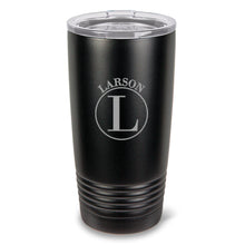 Load image into Gallery viewer, Monogrammed HÃºsavÃ­k 20 oz. Black Matte Double Wall Insulated Tumbler - All
