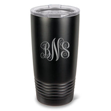 Load image into Gallery viewer, Monogrammed HÃºsavÃ­k 20 oz. Black Matte Double Wall Insulated Tumbler - All

