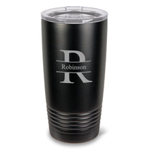 Load image into Gallery viewer, Monogrammed HÃºsavÃ­k 20 oz. Black Matte Double Wall Insulated Tumbler - All
