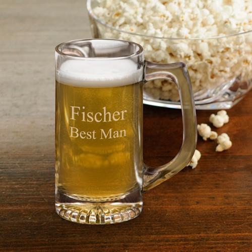 Personalized Beer Mugs - Groomsmen - Sports Mug - 12 oz.