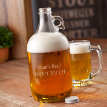 Load image into Gallery viewer, Personalized Growler - Beer - Glass - 64 oz.
